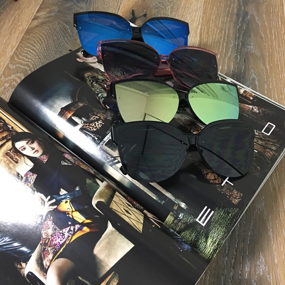 Oversized Round Cat Eye Sunglasses - Picture 3 of 3